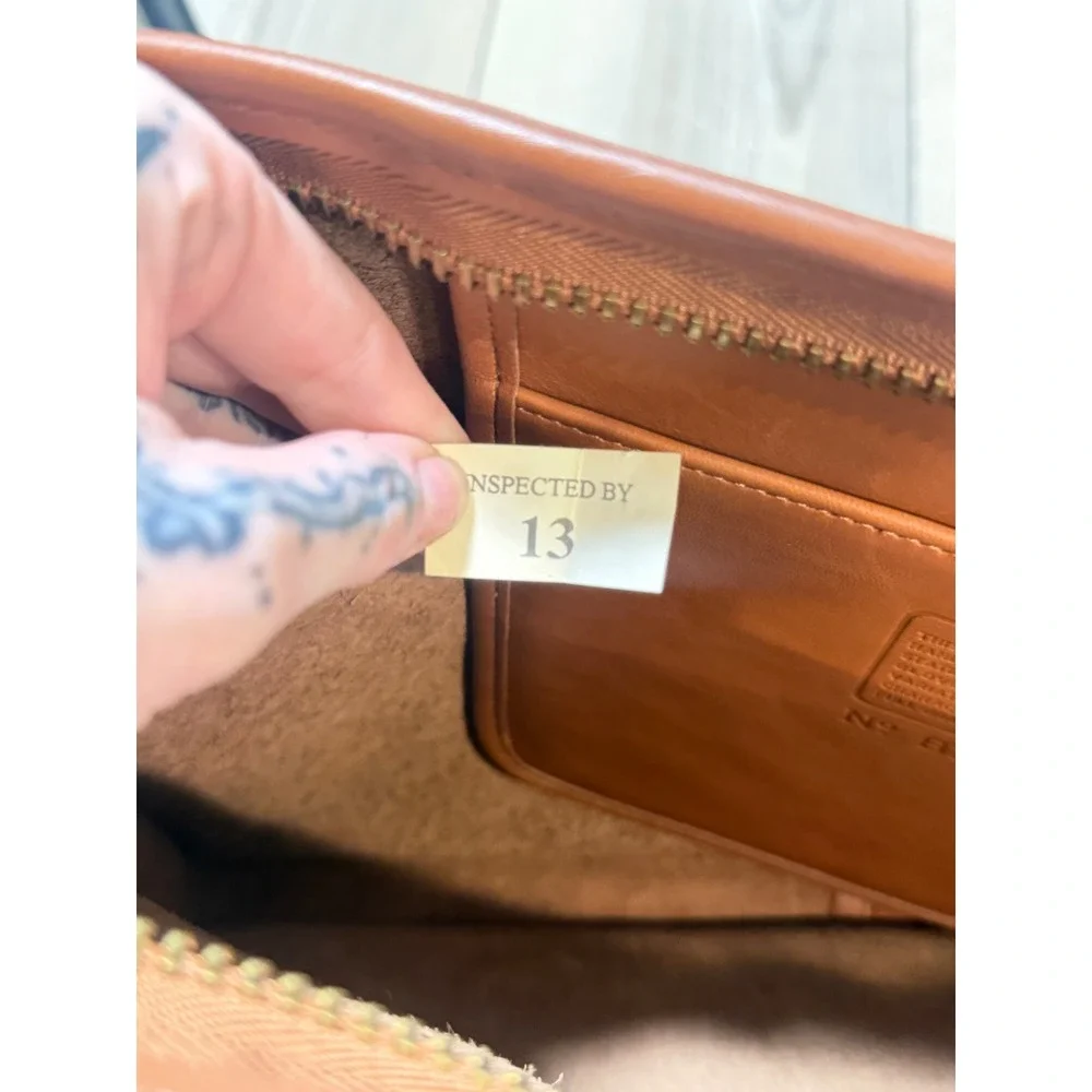 Coach Vintage British Tan Leather Portfolio Case Document Bag B7C-5225 USA